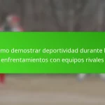 Cómo demostrar deportividad durante los enfrentamientos con equipos rivales