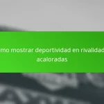 Cómo mostrar deportividad en rivalidades acaloradas