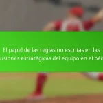 El papel de las reglas no escritas en las discusiones estratégicas del equipo en el béisbol