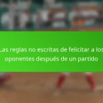 Las reglas no escritas de felicitar a los oponentes después de un partido
