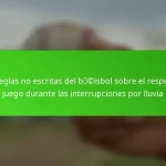 Las reglas no escritas del béisbol sobre el respeto al juego durante las interrupciones por lluvia