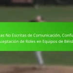 Reglas No Escritas de Comunicación, Confianza y Aceptación de Roles en Equipos de Béisbol